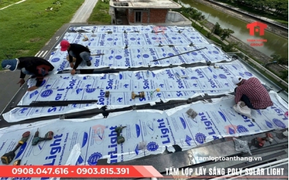 Cách lựa chọn phụ kiện và quy trình thi công tấm poly Solar Light đúng cách