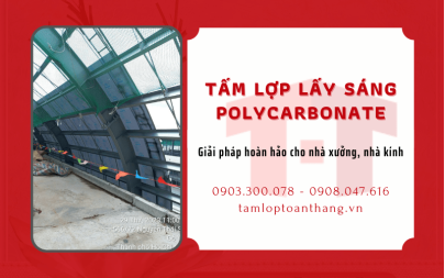 Tấm lợp lấy sáng Polycarbonate - Giải pháp hoàn hảo cho nhà xưởng, nhà kính