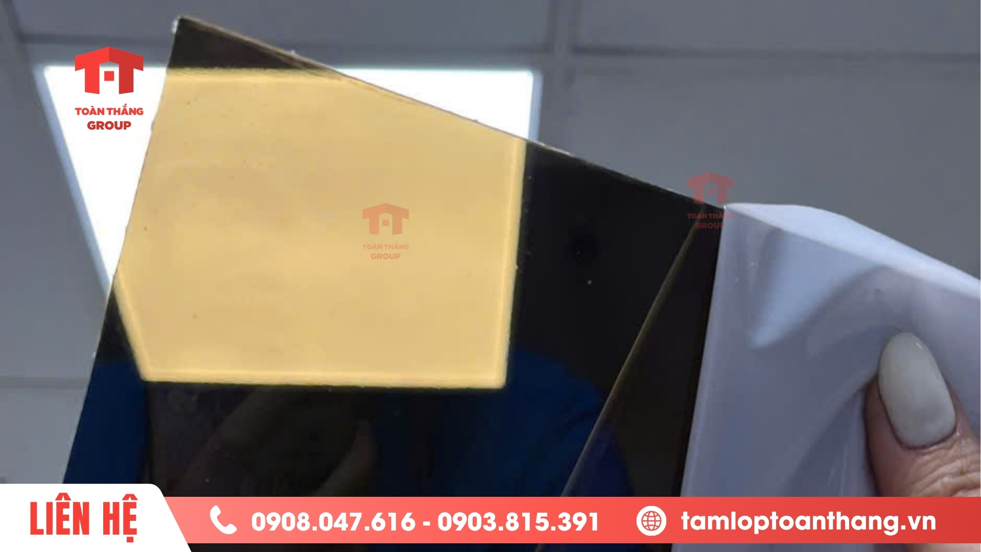 Tấm poly solar light màu nâu trà