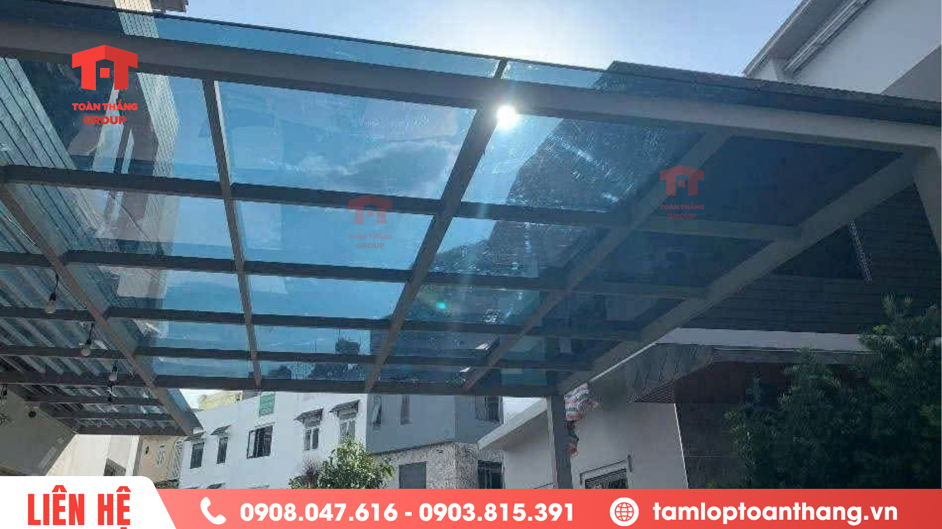 Tấm poly solar light đặc 2mm cho lối đi bộ hạn chế hấp thu nhiệt, tránh tác hại ánh nắng mặt trời