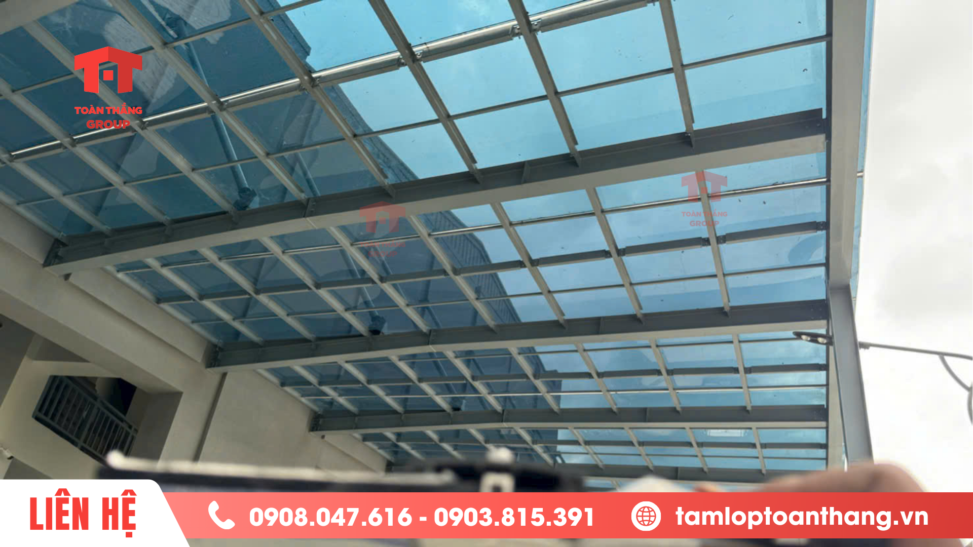 tấm lấy sáng poly solar light cho mái hiên tại Đắk Lắk