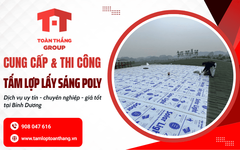 tấm lợp lấy sáng poly Bình Dương