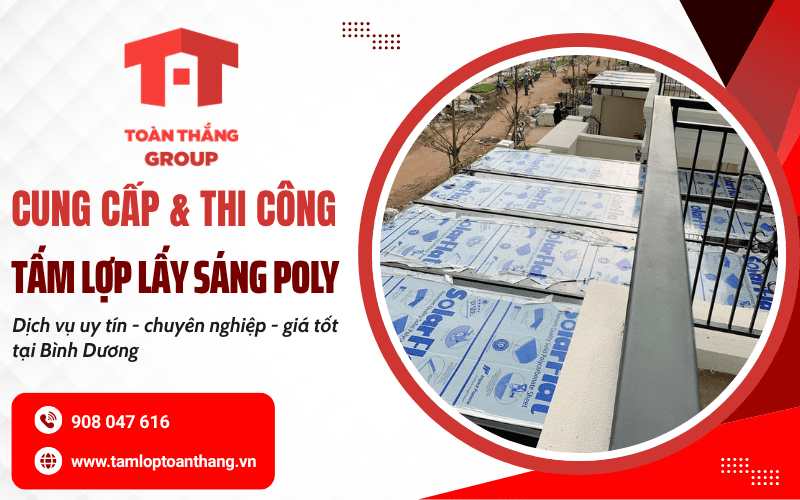 tấm lợp lấy sáng poly Bình Dương