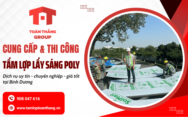 tấm lợp lấy sáng poly Bình Dương