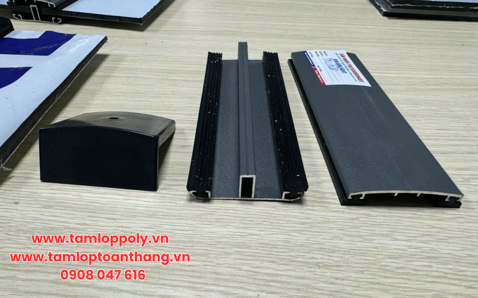 nẹp H nhôm thi công tấm poly