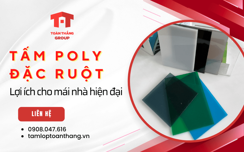 tấm lợp poly đặc ruột