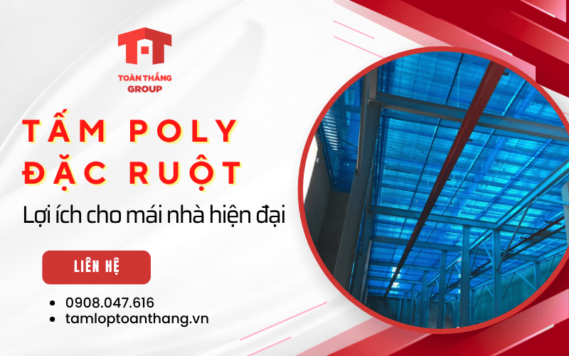 tấm lợp poly đặc ruột