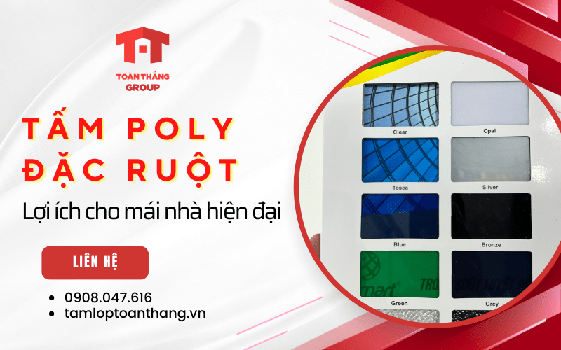 tấm lợp poly đặc ruột